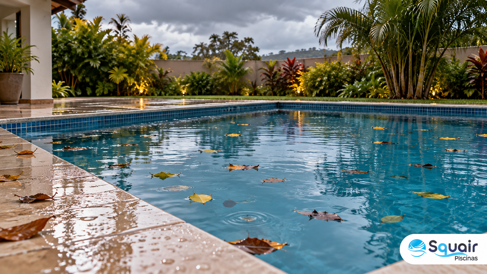 Choveu e a piscina mudou de aparência? Entenda o que observar depois da chuva
